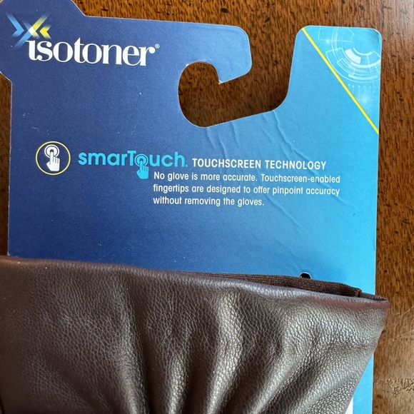 Isotoner women’s smart touch touchscreen gloves dark brown size L/XL, NWT - Picture 4 of 6